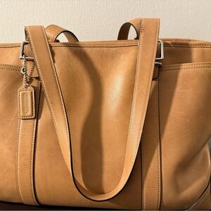 Coach Light Brown Leather Tote